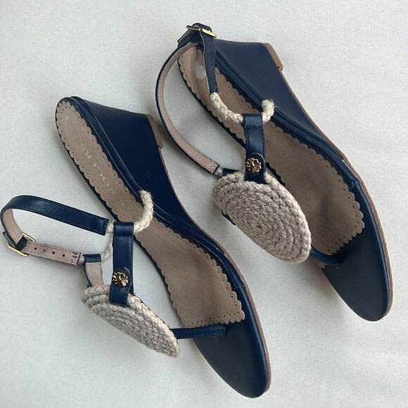 Jack Rogers Reef Edge Leather Sandal in Blue Size 6 - Picture 9 of 14